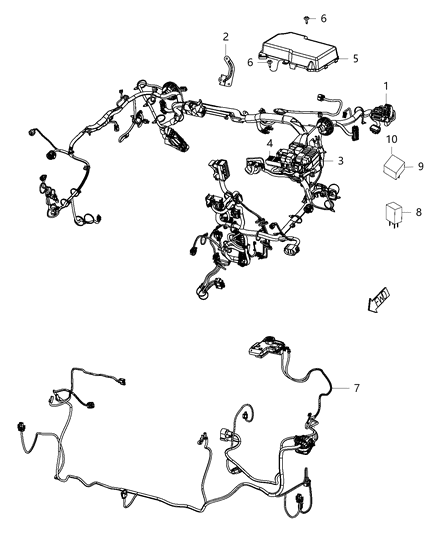 2014 Dodge Dart Distribution Box Diagram for 68239639AA