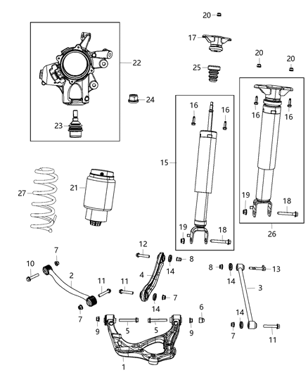 2018 Jeep Grand Cherokee Suspension - Rear Diagram 2 - Thumbnail