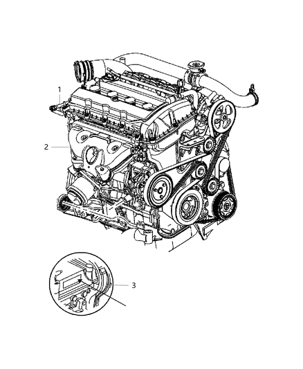 2008 Dodge Avenger Long Block Diagram for 5047555AA