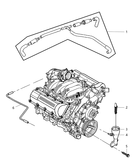 2005 Jeep Grand Cherokee Crankcase Ventilation Diagram 2 - Thumbnail