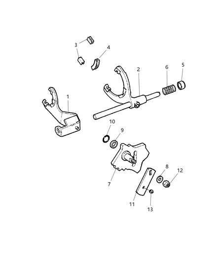 1999 Dodge Ram 2500 Regular Cab Forks , Rails , Miscellaneous Parts Diagram 2 - Thumbnail
