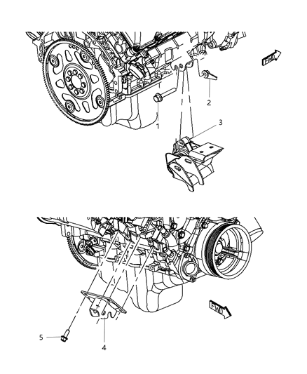 2009 Dodge Durango Engine Mounting Right Side Diagram 1 - Thumbnail