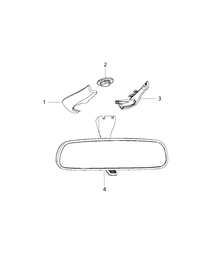 2013 Chrysler 300 Cover Mirror Diagram for 68206443AA