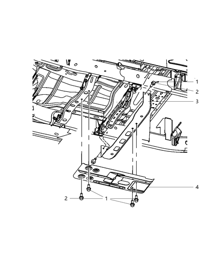 2008 Dodge Ram 1500 Skid Plate, Front Axle Diagram