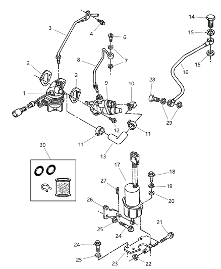 1998 Dodge Ram 3500 Regular Cab Fuel Accessories Diagram 1 - Thumbnail