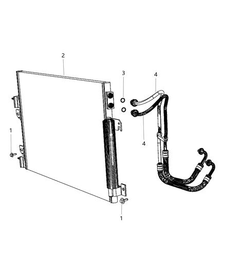 2017 Jeep Compass Transmission Oil Cooler & Lines Diagram 2 - Thumbnail