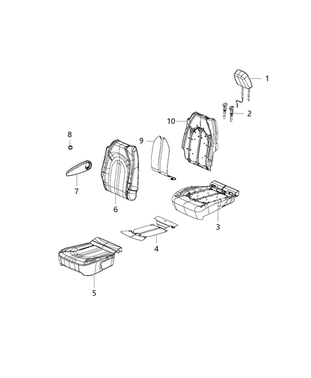 2019 Chrysler Pacifica Rear Seat Diagram 2 - Thumbnail