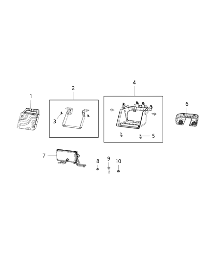 2020 Jeep Gladiator Module Bracket Diagram for 68422194AB