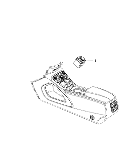 2016 Chrysler 200 Shifter Transmission Diagram for 68264792AA
