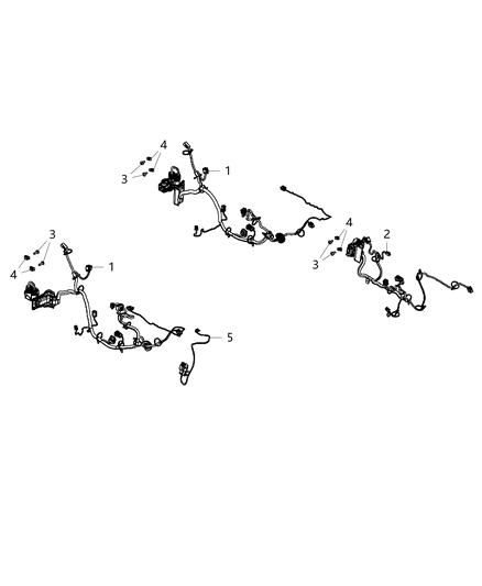2014 Dodge Dart Wiring Front Door Diagram for 68204992AA