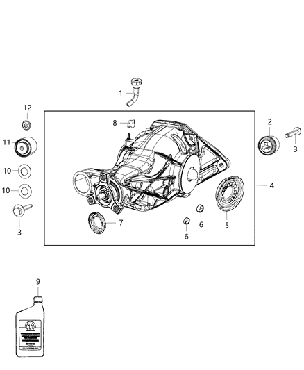 2011 Dodge Durango Axle Assembly And Components Diagram 1 - Thumbnail