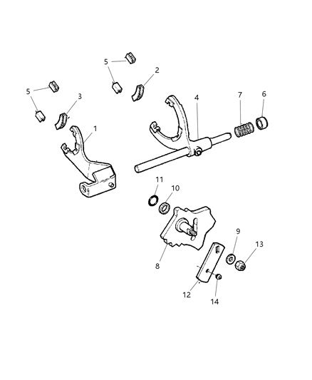 1997 Dodge Ram 2500 Pad, Mode Fork, Center Diagram for 4746140