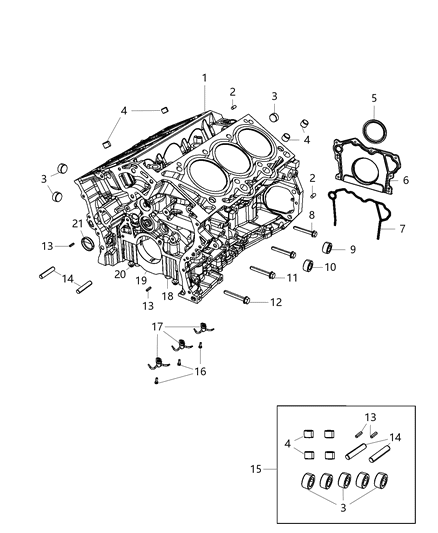 2019 Jeep Wrangler Cylinder Block And Hardware Diagram 4 - Thumbnail