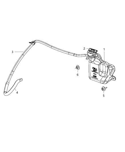 2009 Chrysler PT Cruiser Coolant Recovery Bottle Diagram 3 - Thumbnail