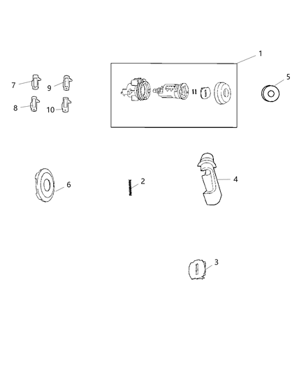 2012 Dodge Charger Front Door Lock Cylinders Diagram