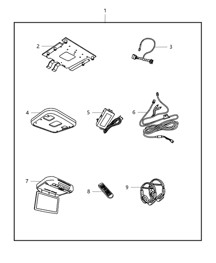 2007 Dodge Grand Caravan Media System - 10 Inch Entertainment System Diagram