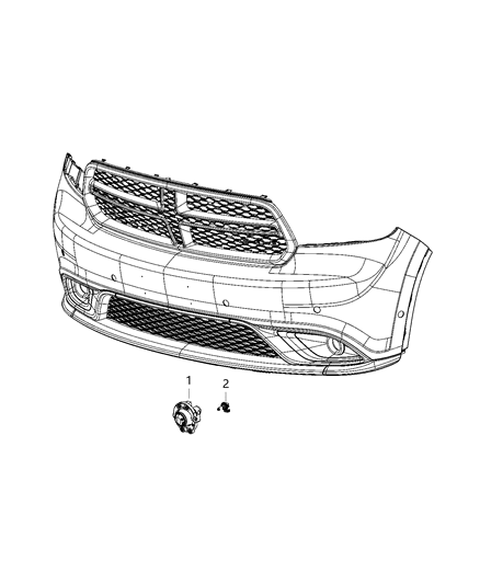 2020 Dodge Durango Lamps, Fog Diagram 1 - Thumbnail