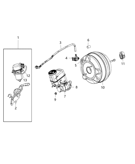 2017 Chrysler 200 Pump Vacuum Diagram for 5047967AC