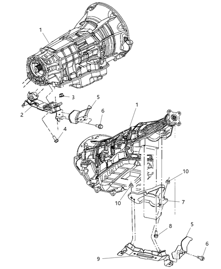 2006 Jeep Commander Mount, Transmission Diagram 2 - Thumbnail