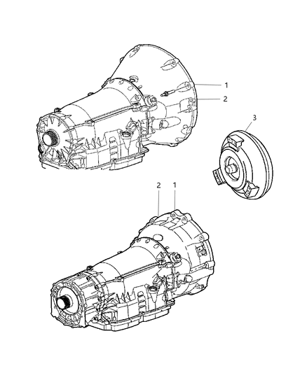 2007 Dodge Charger Transmission With Torque Converter Diagram for RX144486AD