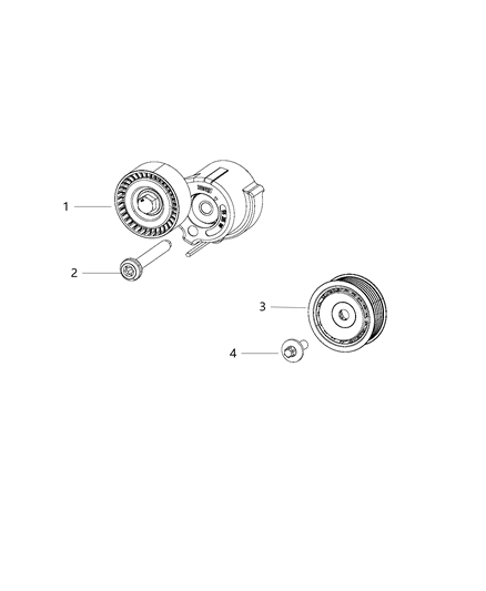 2020 Jeep Cherokee Pulley & Related Parts Diagram 2 - Thumbnail