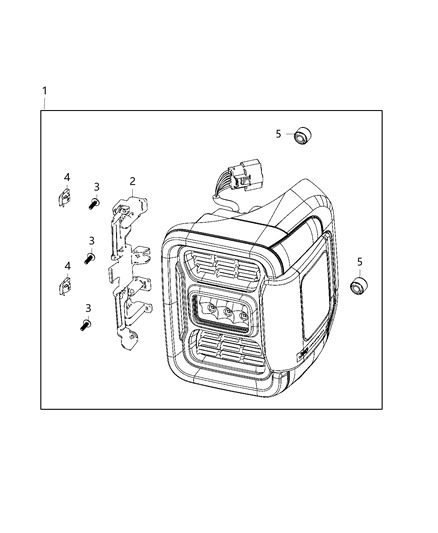 2021 Jeep Gladiator Parts, Tail Lamps Service Diagram 5 - Thumbnail
