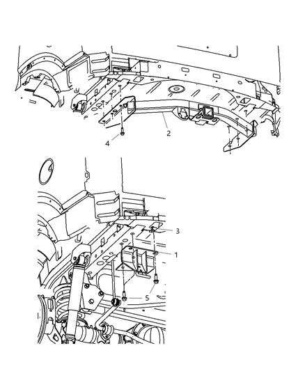 2011 Jeep Liberty Tow Hook, Rear Diagram for 52059233AB