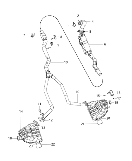 2016 Jeep Grand Cherokee Filter Assembly Diesel Particulate Diagram for 68194893AB