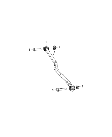 2020 Jeep Gladiator Track Bar Front Diagram for 68496317AA