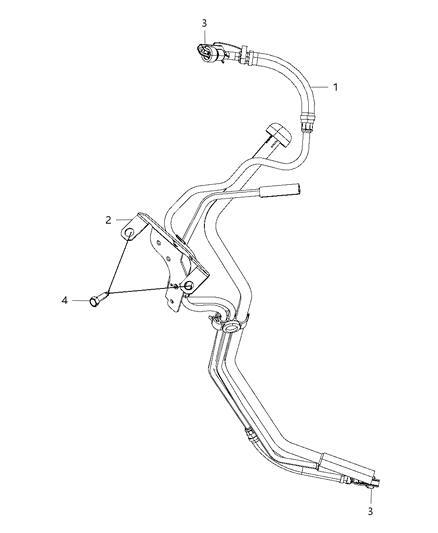 2009 Dodge Ram 3500 Cab Chassis Fuel Lines & Related Diagram