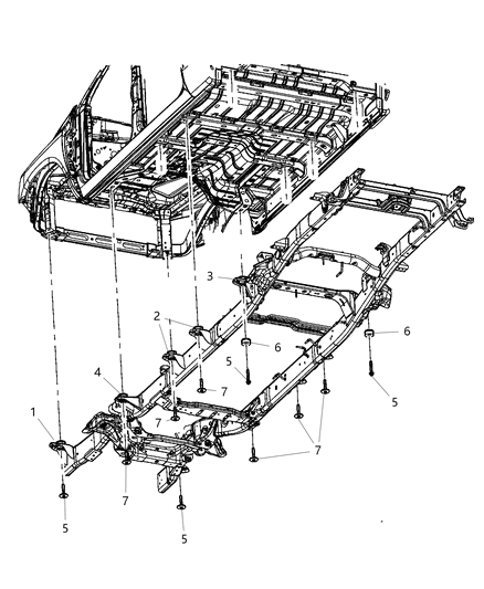 2020 Ram 2500 Body Hold Down Diagram 1 - Thumbnail