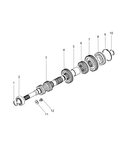 2010 Dodge Journey Input Shaft , Counter Shaft And Reverse Shaft Diagram 2 - Thumbnail