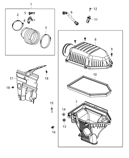 2017 Dodge Challenger Air Cleaner Diagram 3 - Thumbnail
