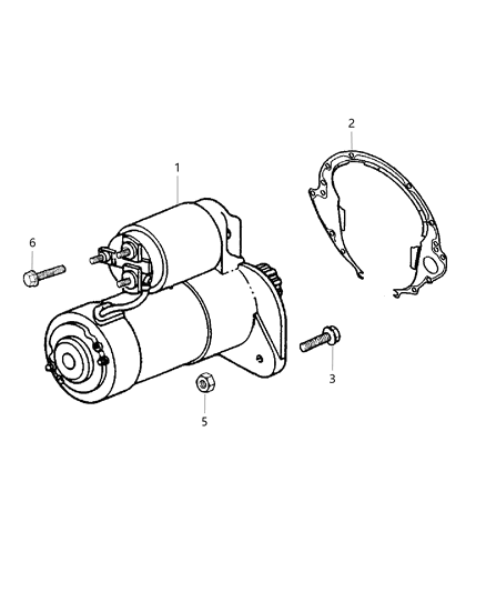 2004 Jeep Grand Cherokee Starter Engine Diagram for RC0S7404