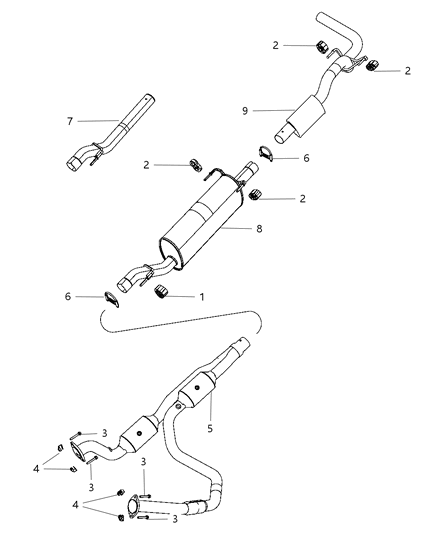 2011 Ram 2500 Exhaust System Diagram 1 - Thumbnail