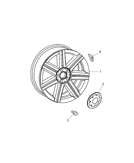 2006 Chrysler Crossfire Wheel, Alloy Diagram for 5179178AA