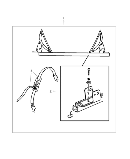 2005 Chrysler Pacifica Carrier Kit Roof - Water Sports Diagram