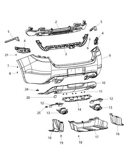 2014 Dodge Dart Outer Support, Rear Passenger Side Diagram for 68100722AB