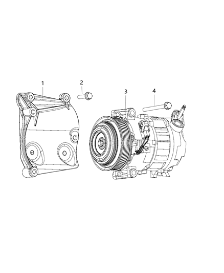 2016 Ram ProMaster 3500 A/C Compressor Mounting Diagram 2 - Thumbnail