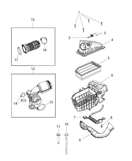 2021 Jeep Wrangler Clamp Hose Clamp Diagram for 6512612AA