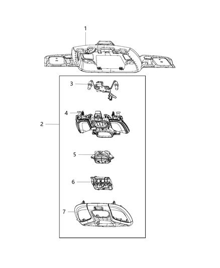 2018 Jeep Compass Overhead Console Diagram