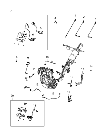 2020 Jeep Cherokee Sensor Nitrous Oxide Diagram for 68328579AA