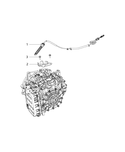 2016 Dodge Dart Gear Shift Cable And Bracket of Automatic Transmission Diagram 1 - Thumbnail