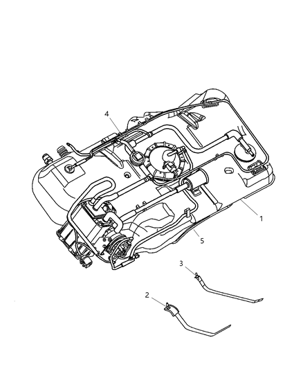 2001 Chrysler PT Cruiser Valve Onboard Vapor Recovery Control Flow Valve Diagram for 4581315AB