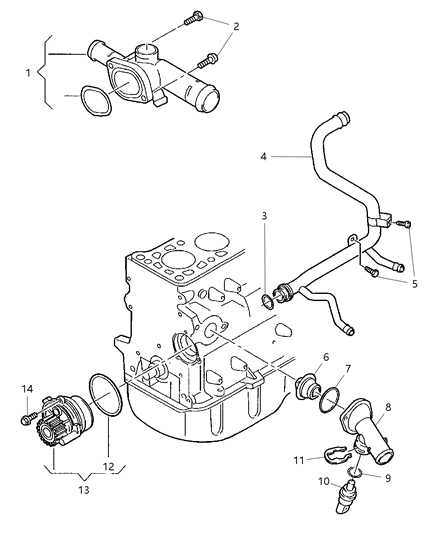 2007 Chrysler Sebring Sensor Temperature Diagram for 68001313AA
