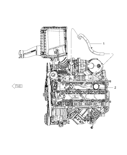 2018 Jeep Wrangler JK (Previous-generation) Crankcase Ventilation Diagram 1 - Thumbnail