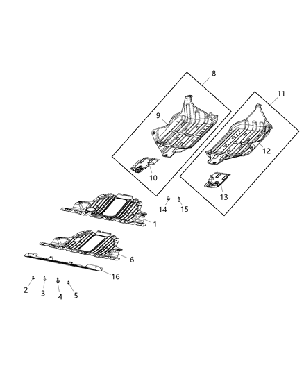 2018 Jeep Compass Front Cover Diagram for 68306725AB