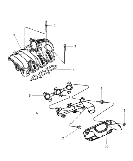 2006 Jeep Liberty Manifold Intake Diagram for 53032803AA