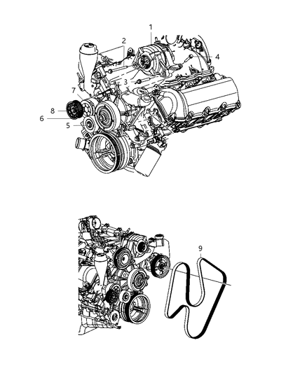 2007 Dodge Nitro Alternator Diagram 1 - Thumbnail