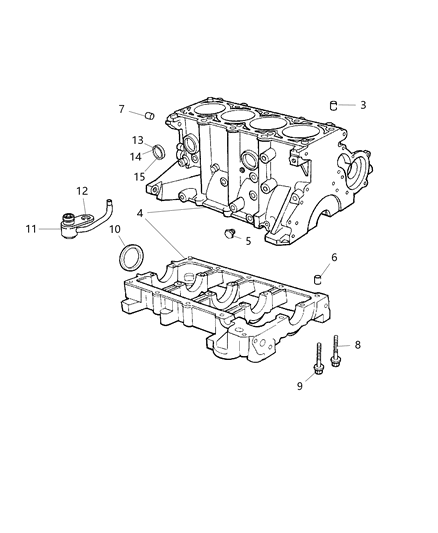 2005 Dodge Neon Block Short Diagram for 5114430AB